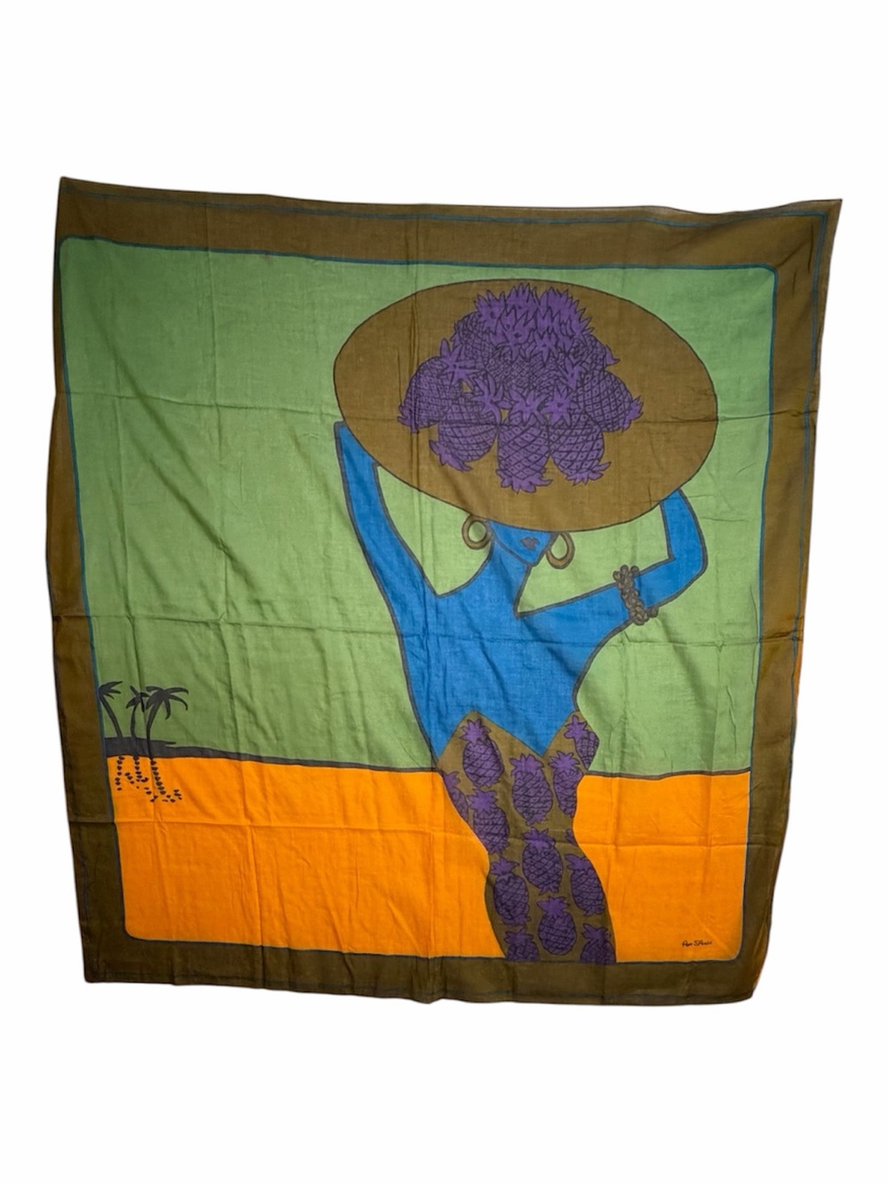 Vintage Pet Spook Large Scarf Shawl Wrap Wearable Art
